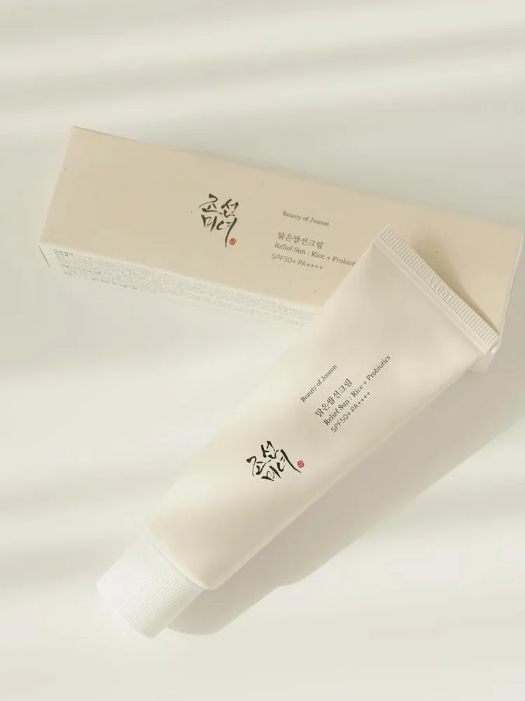 СОЛНЦЕЗАЩИТНЫЙ КРЕМ RELIEF SUN AQUA FRESH RICE+ B5 SPF50/PA+++ 50ML (BEAUTY OF JOSEON) — фото 2