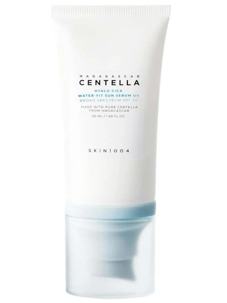 Солнцезащитный крем SKIN1004 Madagascar Centella Hyalu-Cica Water-Fit Sun Serum SPF50+ PA++++ — фото 7