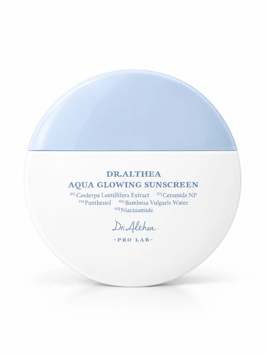 СОЛНЦЕЗАЩИТНЫЙ КРЕМ AQUA GLOWING SUNSCREEN SPF50/PA++++ (DR.ALTHEA) — фото 3