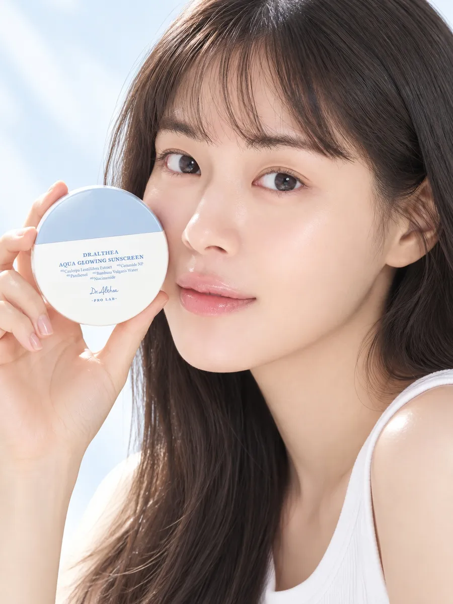 СОЛНЦЕЗАЩИТНЫЙ КРЕМ AQUA GLOWING SUNSCREEN SPF50/PA++++ (DR.ALTHEA) — фото 4